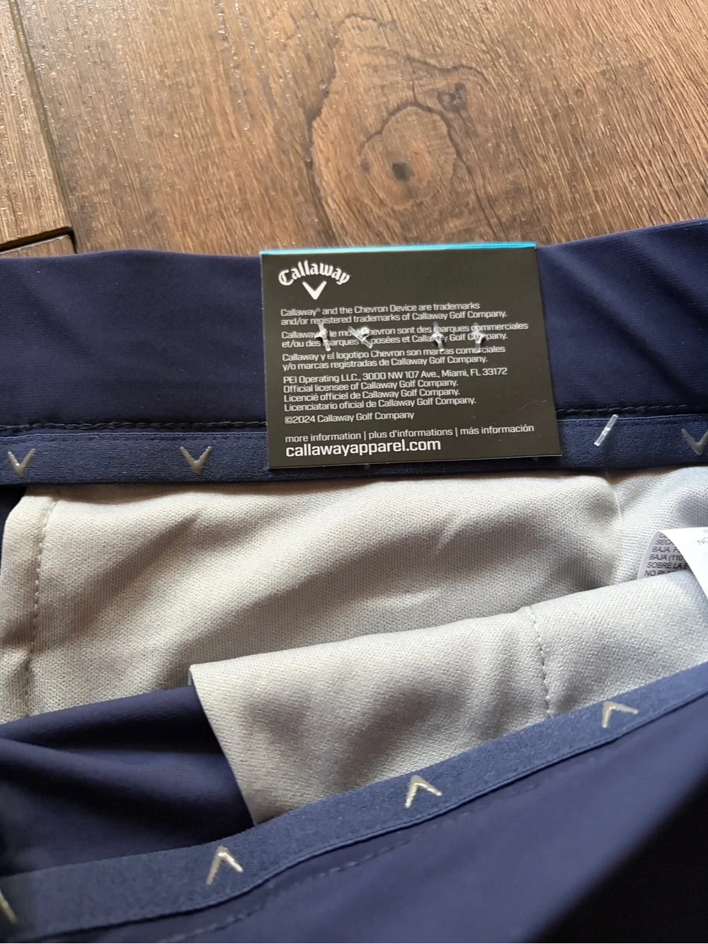 NWT Callaway Mens Golf Shorts Navy Blue 7